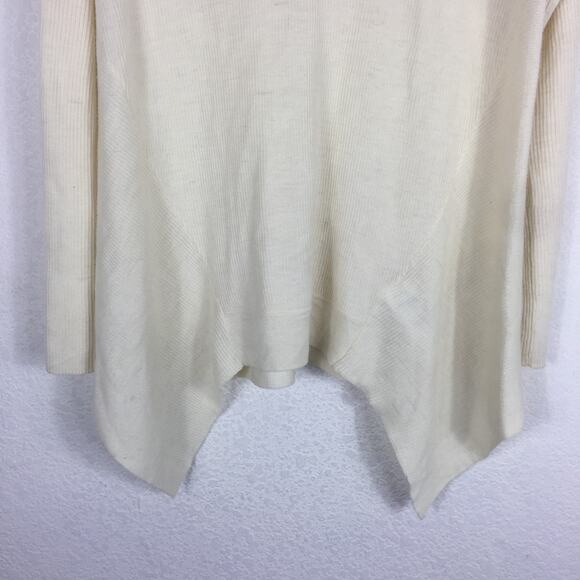 Allsaints Kelsey Cream V-neck Knit Top Lightweight Small Italian Yarn Minimalist - Picture 10 of 14